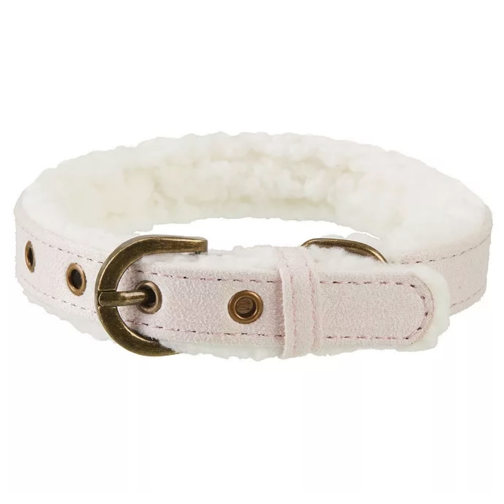 🩷 Koolaburra By Ugg Faux Suede Dog Collar Rose Smoke Pink Large Pet Sherpa